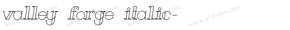 valley forge italic字体转换